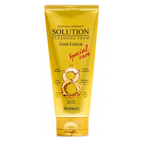 DEOPROCE Natural perfect solution cleansing foam gold
