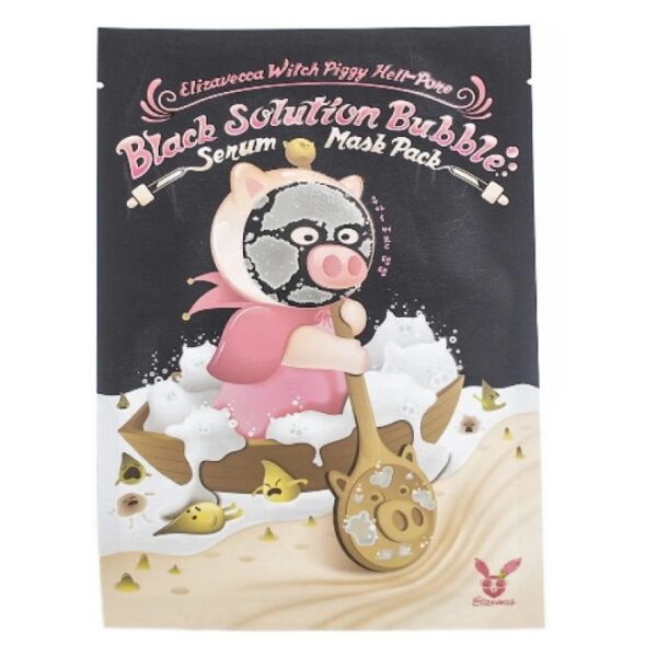 ELIZAVECCA Witch piggy Hell-pore black solution bubble serum mask pack