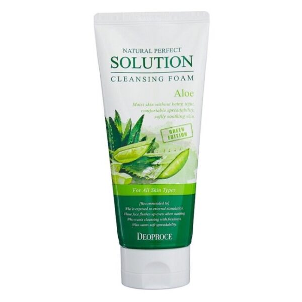 DEOPROCE Natural solution cleansing foam green aloe