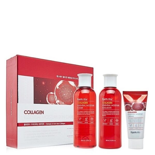 FARMSTAY Collagen essential moisture skin care 3 set