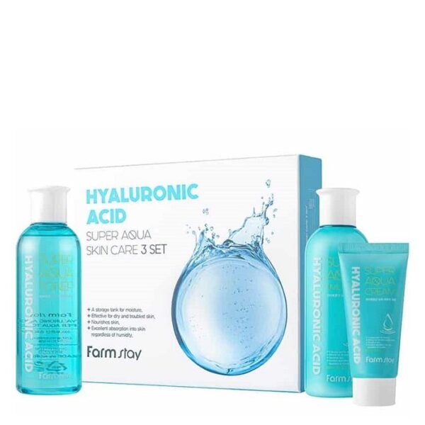 FARMSTAY Hyaluronic acid super aqua skin care 3 set