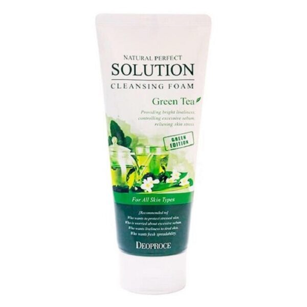 DEOPROCE Natural perfect solution cleansing foam Green tea